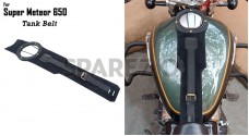 For Royal Enfield Super Meteor 650 Fuel Gas Tank Belt Black - SPAREZO